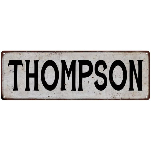 THOMPSON Vintage Look Personalized Rustic Chic Metal Sign 106180036832 